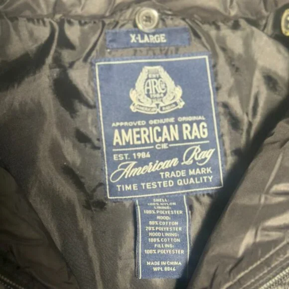 American Rag Vest Size L Sleeveless Puffer Black Full Zip - Picture 4 of 7
